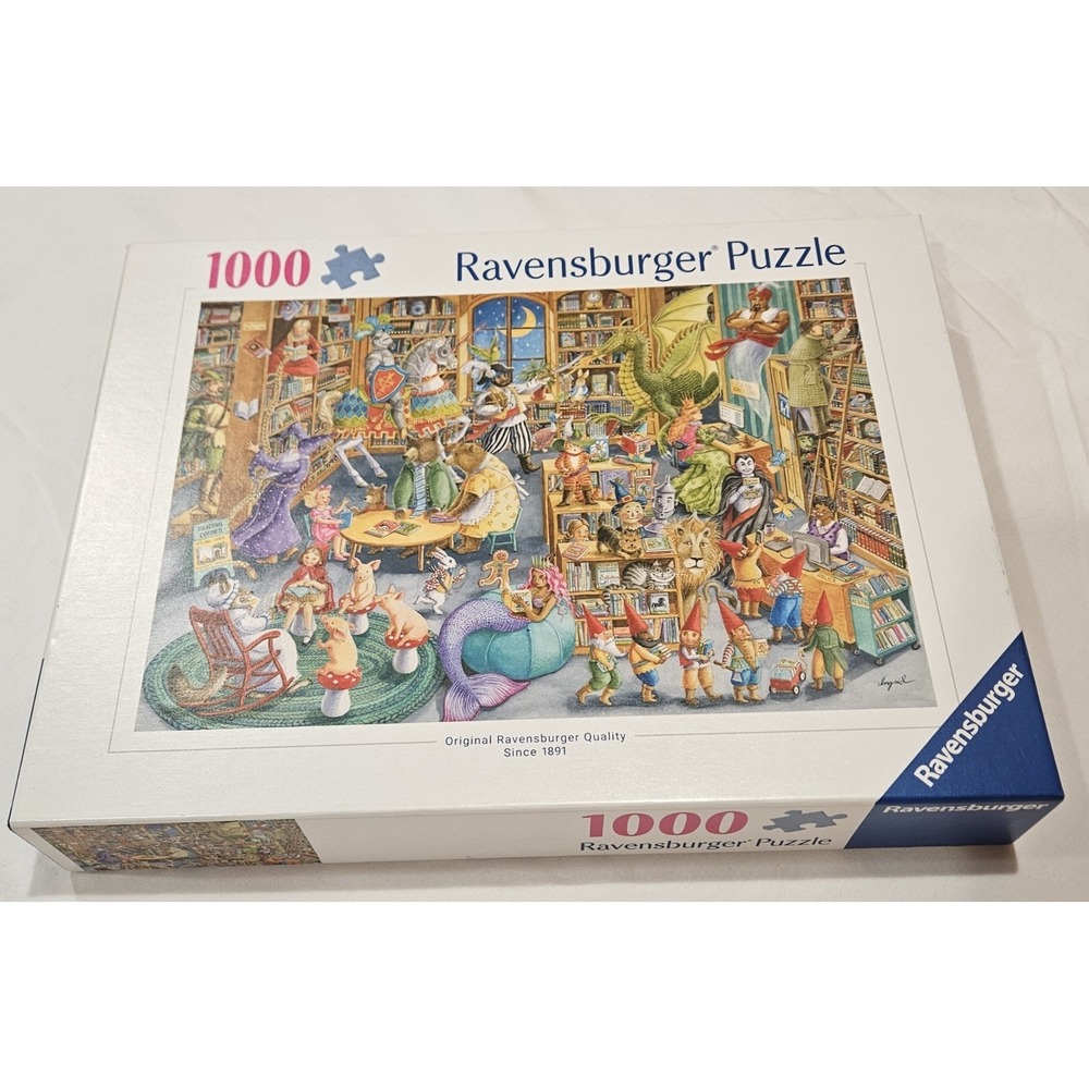 Ravensburger 1000 Piece Puzzle Fantasy Library Bookshelf Complete Preowned